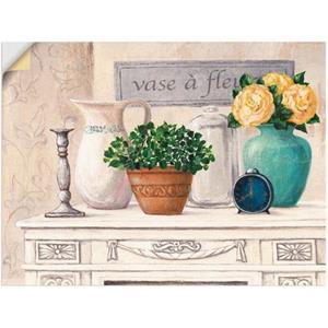 Artland Artprint Vazen met bloemen als artprint van aluminium, artprint voor buiten, muursticker in diverse maten