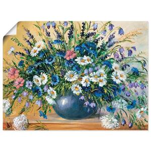 Artland Artprint Vaas met korenbloemen als artprint op linnen, muursticker of poster in verschillende maten