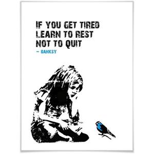 Wall-Art Poster Graffiti afbeelding If you get tired Poster, artprint, wandposter (1 stuk)