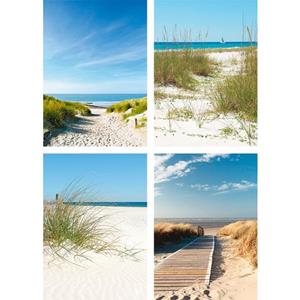 Artland Poster Strand en duinen Poster, artprint, wandposter (4 stuks)