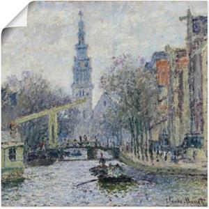 Artland Artprint Aanzicht van Amsterdam met kanaal. 1874 als artprint van aluminium, artprint op linnen, muursticker of poster in verschillende maten