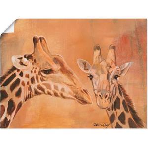 Artland Artprint Giraffen als artprint van aluminium, artprint op linnen, muursticker of poster in verschillende maten