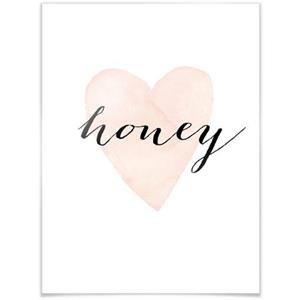 Wall-Art Poster "Honey", Schriftzug, (1 St.), Poster, Wandbild, Bild, Wandposter