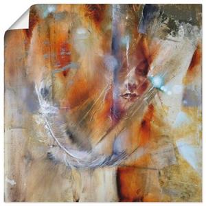 Artland Artprint Cora met veer als artprint van aluminium, artprint op linnen, muursticker of poster in verschillende maten