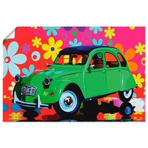 Artland Artprint Citroën 2CV groen als artprint van aluminium, artprint op linnen, muursticker of poster in verschillende maten