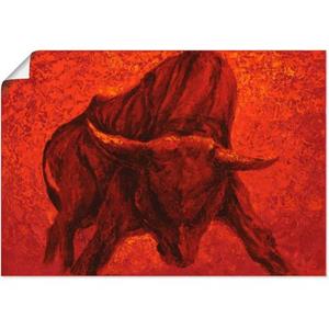 Artland Artprint Catalaanse Stier als artprint van aluminium, artprint op linnen, muursticker of poster in verschillende maten