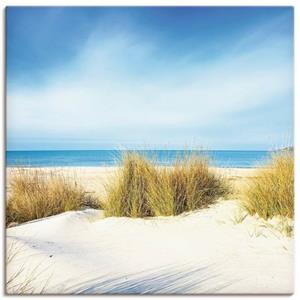 Artland Artprint Gras op zandduinen als artprint van aluminium, artprint op linnen, muursticker of poster in verschillende maten
