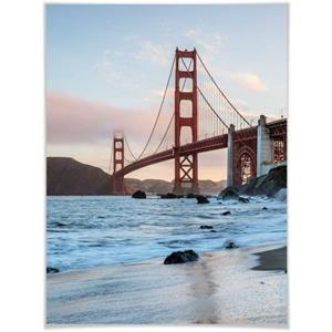 Wall-Art Poster "Golden Gate Bridge", Brücken, (1 St.), Poster, Wandbild, Bild, Wandposter