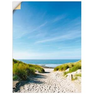 Artland Artprint Strand met duinen en weg naar het water als artprint van aluminium, artprint op linnen, muursticker of poster in verschillende maten