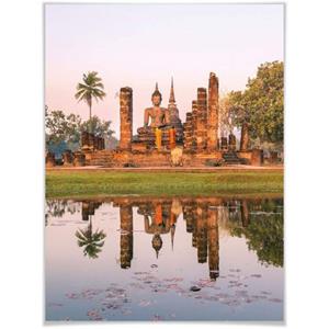 Wall-Art Poster "Buddhistischer Tempel Sukhothai", Gebäude, (1 St.), Poster, Wandbild, Bild, Wandposter