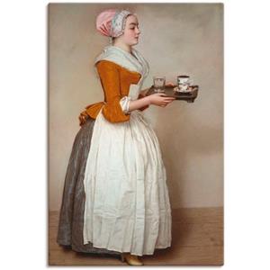 Artland Artprint Het chocolademeisje. Ca. 1744x45 als artprint van aluminium, artprint op linnen, muursticker of poster in verschillende maten