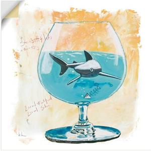 Artland Artprint Haai als artprint van aluminium, artprint op linnen, muursticker of poster in verschillende maten
