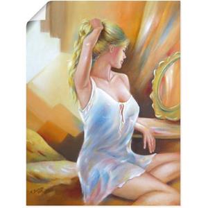 Artland Artprint Sexy vrouw voor de spiegel als artprint van aluminium, artprint op linnen, muursticker of poster in verschillende maten