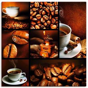 Artland Artprint Koffie collage als artprint op linnen, muursticker of poster in verschillende maten