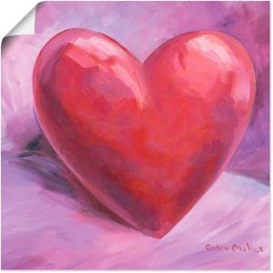 Artland Artprint Paars Hart als artprint van aluminium, artprint op linnen, muursticker of poster in verschillende maten