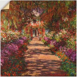 Artland Artprint Weg in Monets tuin in Giverny. 1902 als artprint van aluminium, artprint op linnen, muursticker of poster in verschillende maten