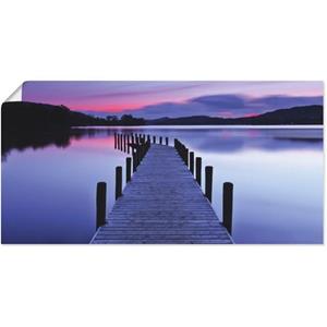 Artland Artprint Panorama steiger Coniston Water als artprint van aluminium, artprint op linnen, muursticker of poster in verschillende maten