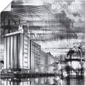 Artland Artprint Duisburg skyline collage III als artprint op linnen, muursticker of poster in verschillende maten