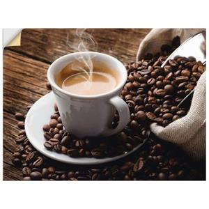 Artland Artprint Hete koffie - hete koffie als artprint van aluminium, artprint op linnen, muursticker of poster in verschillende maten