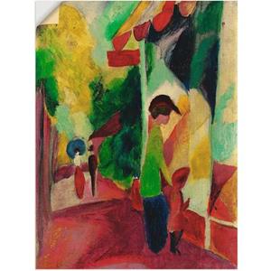 Artland Artprint Etalage met gele bomen. 1914 als artprint op linnen, muursticker of poster in verschillende maten