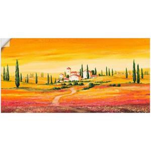 Artland Artprint Schitterend Toscaans landschap als artprint van aluminium, artprint op linnen, muursticker of poster in verschillende maten