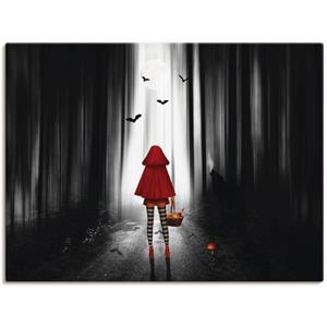 Artland Artprint Roodkapje op highheels als artprint van aluminium, artprint op linnen, muursticker of poster in verschillende maten