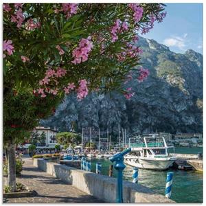 Artland Print op glas Gardameer haven Limone sul Garda in verschillende maten