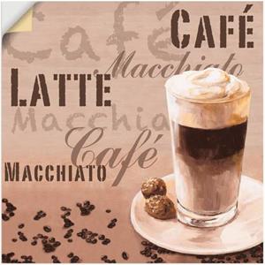 Artland Artprint Koffie - latte macchiato als artprint van aluminium, artprint op linnen, muursticker of poster in verschillende maten
