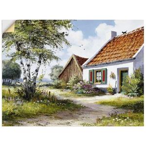 Artland Artprint Kat op het dak als artprint op linnen, muursticker of poster in verschillende maten