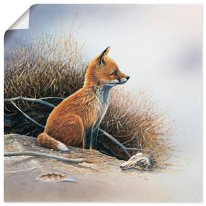 Artland Artprint Kleine vos als artprint op linnen, muursticker of poster in verschillende maten
