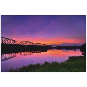 Artland Artprint Oude ijzeren brug in Kaohsiung - Taiwan als artprint van aluminium, artprint op linnen, muursticker of poster in verschillende maten