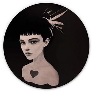 Wall-Art Metallbild "Lady Wandbild Herz Metallschild", (1 St.)