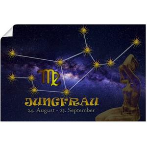 Artland Artprint Sterrenbeeld - vissen - Sterrenbeeld - maagd als artprint van aluminium, artprint op linnen, muursticker of poster in verschillende maten