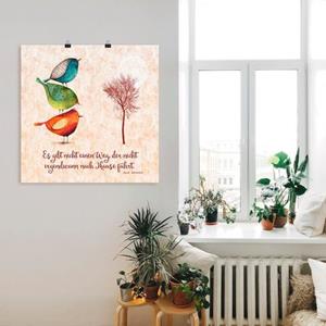 Artland Artprint Levenswijsheid thuis als artprint van aluminium, artprint op linnen, muursticker of poster in verschillende maten