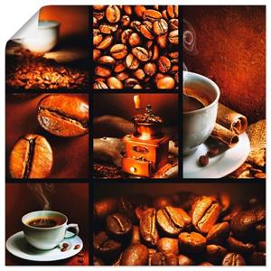 Artland Artprint Koffie collage als artprint op linnen, muursticker of poster in verschillende maten