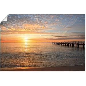 Artland Artprint Voorjaar op de Seiser bergweide - ‘	s Morgens vroeg aan de Oostzee als artprint van aluminium, artprint op linnen, muursticker of poster in verschillende maten