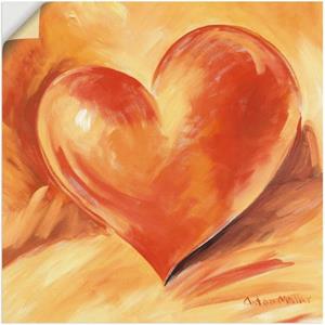 Artland Artprint Rood hart als artprint van aluminium, artprint op linnen, muursticker of poster in verschillende maten