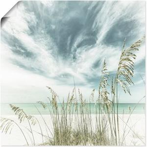 Artland Artprint Alleen aan het strand als artprint van aluminium, artprint op linnen, muursticker of poster in verschillende maten