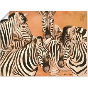 Artland Artprint Zebra's als artprint van aluminium, artprint op linnen, muursticker of poster in verschillende maten