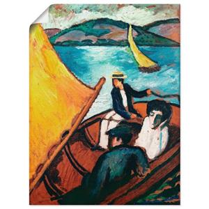 Artland Artprint Zeilboot, Tegernsee als artprint op linnen, muursticker of poster in verschillende maten