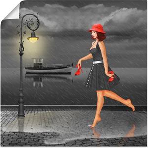Artland Artprint Dansen in de regen als artprint van aluminium, artprint op linnen, muursticker of poster in verschillende maten