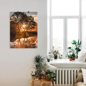 Artland Artprint S Ochtends vroeg, als de dag ontwaakt als artprint van aluminium, artprint op linnen, muursticker of poster in verschillende maten