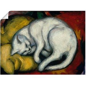 Artland Artprint De witte kat. 1912 als artprint van aluminium, artprint op linnen, muursticker of poster in verschillende maten