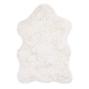 Tapeso Kindervloerkleed schaap - Fluffy wit - 55x80 cm - Wit