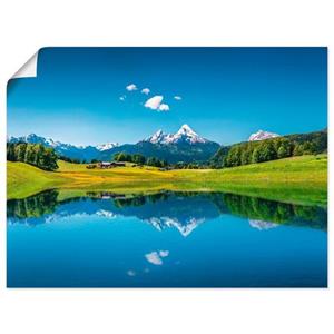 Artland Artprint Landschap in de Alpen als artprint van aluminium, artprint op linnen, muursticker of poster in verschillende maten