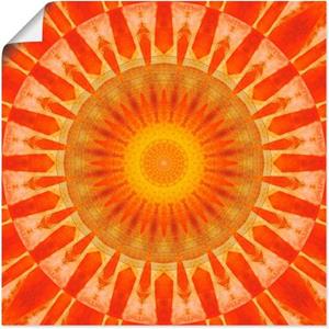 Artland Artprint Mandala zonsondergang als artprint van aluminium, artprint op linnen, muursticker of poster in verschillende maten