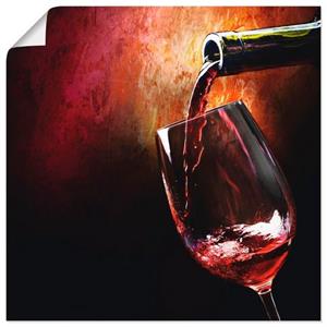 Artland Artprint Wijn - rode wijn als artprint van aluminium, artprint op linnen, muursticker of poster in verschillende maten