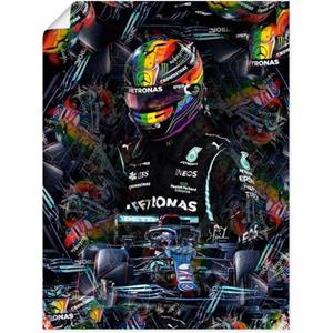 Artland Artprint Sir Lewis Hamilton motorsportlegende als artprint van aluminium, artprint op linnen, muursticker of poster in verschillende maten