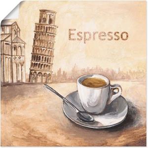 Artland Artprint Espresso in Pisa als artprint van aluminium, artprint op linnen, muursticker of poster in verschillende maten