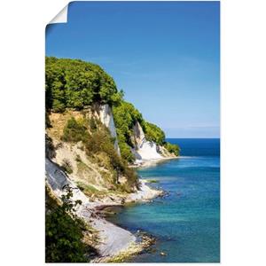 Artland Artprint Krijtrotsen Oostzeekust eiland Rügen als artprint van aluminium, artprint op linnen, muursticker of poster in verschillende maten